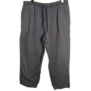 Stafford Flannel Pajama Pants Mens Large Gray Sleep Pant Herringbone Regular